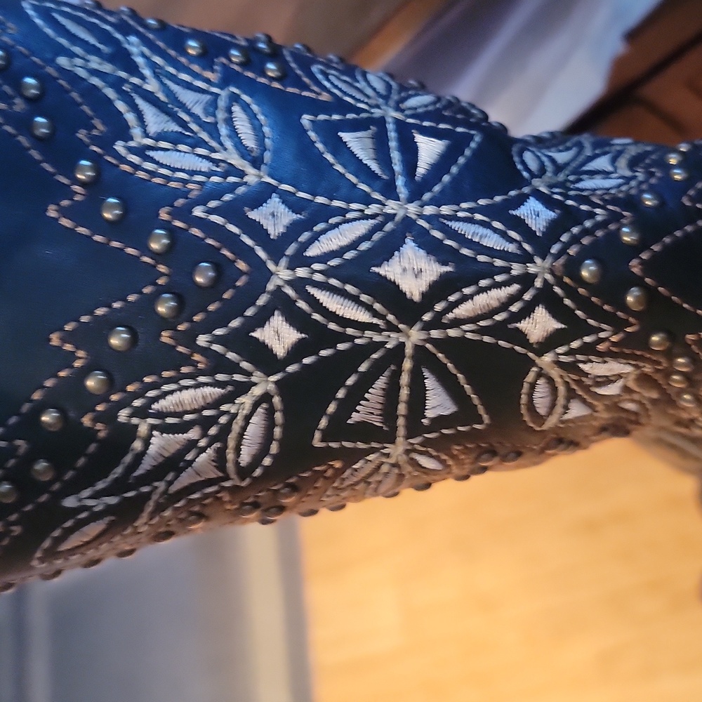 Laredo Embroidered And Studded Leather Cowboy Boo… - image 5